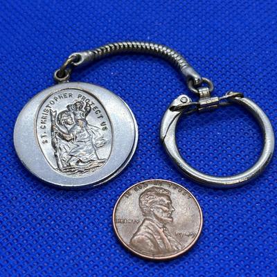 ST. CHRISTOPHER PROTECT US KEY CHAIN 
