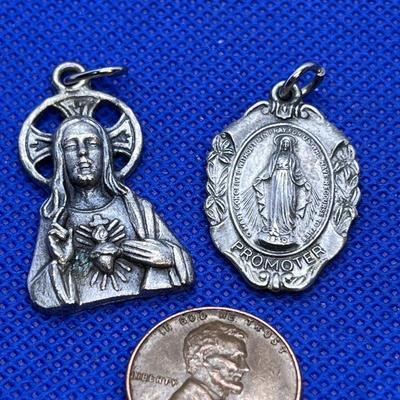 NICE RELIGIOUS CATHOLIC CHARMS IN RELIEF