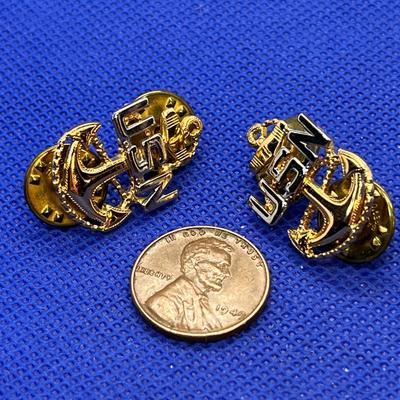 VINTAGE U.S. NAVY LAPEL PINS x 2