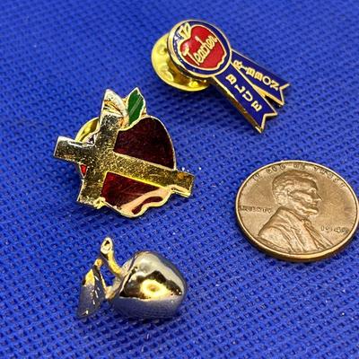 TEACHER APPLE, CROSS PINS 