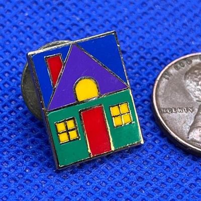 ENAMELED HOUSE PIN