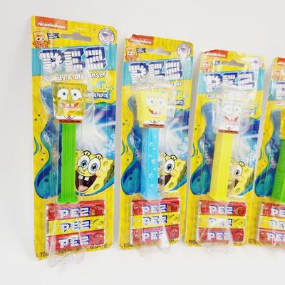 NEW IN PKG - 3 - MULTI SPONGE BOB SQUARE PANTS COLLECTABLE PEZ DISPENSERS