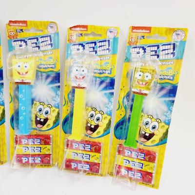 NEW IN PKG - 3 - MULTI SPONGE BOB SQUARE PANTS COLLECTABLE PEZ DISPENSERS