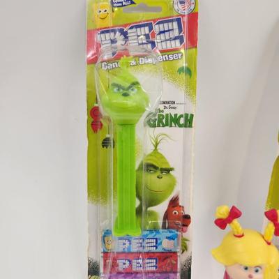 2 NEW IN PKG - 1 LOOSE - GRINCH WHO STOLE CHRISTMAS MOVIE COLLECTABLE PEZ DISPENSERS