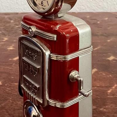 Timex Collectible Mini Red Gas Pump Desk Top Clock