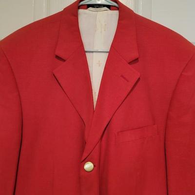 MGM studio's wardrobe dept sale 70's Vintage Burnt Orange 100 % Silk lined Men's Jacket