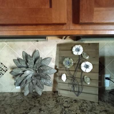 TWO DECORATIVE WALL HANGINGS