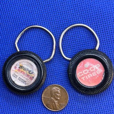 MINI TIRE PROMO KEY CHAINS- BIG-0, CO-OP TIRES