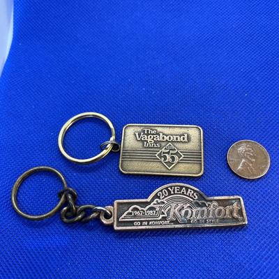 METAL KEY CHAINS KOMFORT RV'S, VAGABOND INNS
