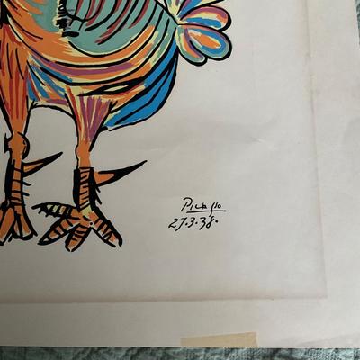 1814 Vintage Picasso Rooster Print
