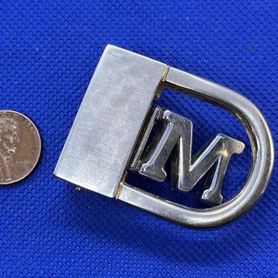 HEFTY METAL LETTER "M" BELT BUCKLE