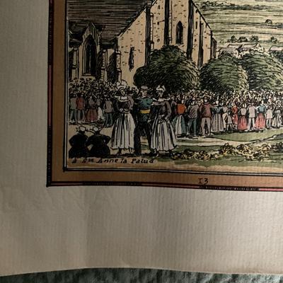 1815 1822 Antique French Map with Colored Tro Breiz Colored Map