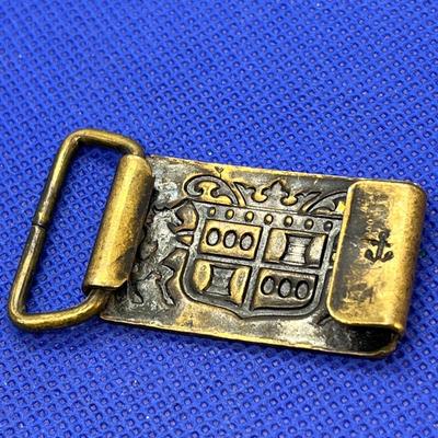 VINTAGE CREST SHEILD BELT BUCKLE