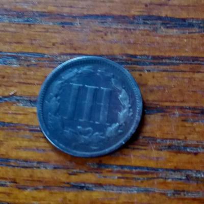 LOT 50     1866 THREE CENT COIN
