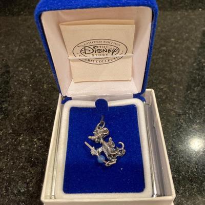 Lot of (B) Disney sterling silver collectible charms Dumbo, Jaq from Cinderella, Ariel and ornament.