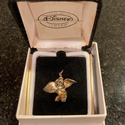 Lot of (B) Disney sterling silver collectible charms Dumbo, Jaq from Cinderella, Ariel and ornament.