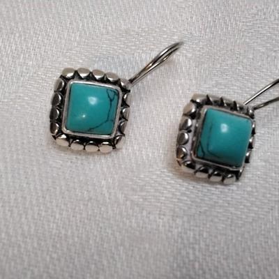 Zuni Turquoise 925 Earrings