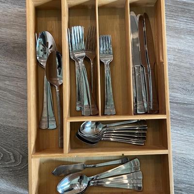 42 piece International Stainless China Set