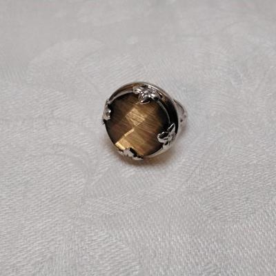 Very Vintage Portuguese Cut Rutilated Quartz Ring Size 6.5