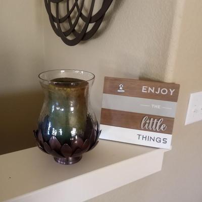 METAL BASED CANDLE HOLDER AND SIGN