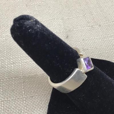Amethyst and Sterling Silver Ring