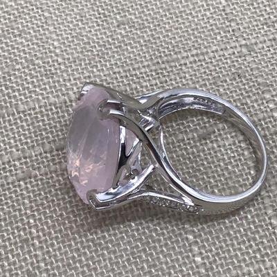 Jumbo quartz Silver 925 Statement Ring
