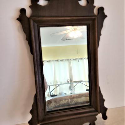 Lot #107  Antique Primitive Wall Mirror
