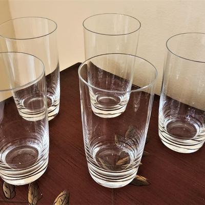 Lot #108  Lot of 5 Crystal Drinking Glasses