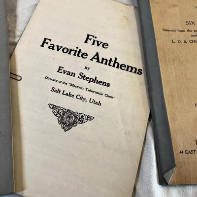 5 LDS Song Books from the early 1900's 