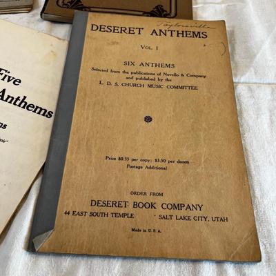 5 LDS Song Books from the early 1900's 
