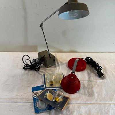 TENSOR Lamps Vintage Pair with Extra Bulbs