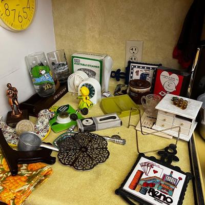 A Kitchen Corner of nick knacks and do da's VINTAGE 