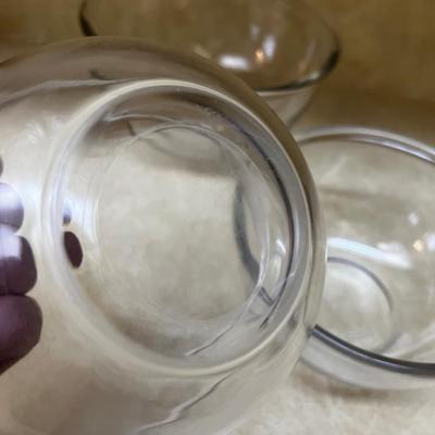 3 Clear Glass Nested Mixing Bowls 