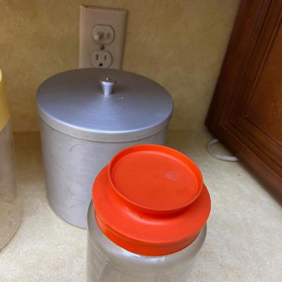 Vintage Glass Canisters, Mello Yellow