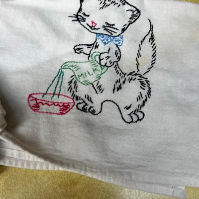 Lovely Embroidered Towels Mixed lot.