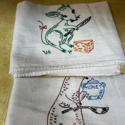 Lovely Embroidered Towels Mixed lot.