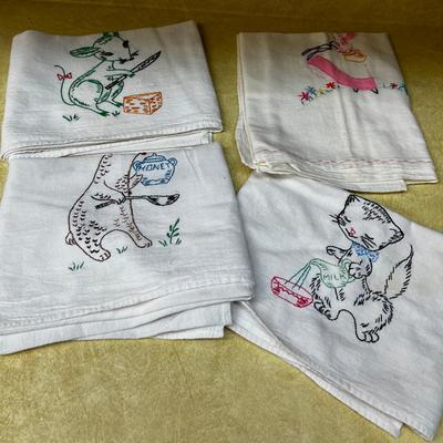 Lovely Embroidered Towels Mixed lot.