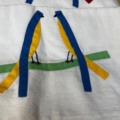 MCM Modern Pair of Birds Applique (3) 