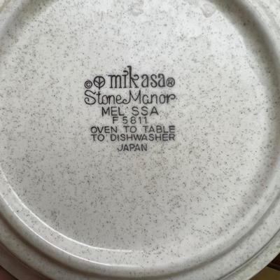 Mikasa Stoneware Sunflower Design Melissa Pattern Plus Extra Amber Tumblers 