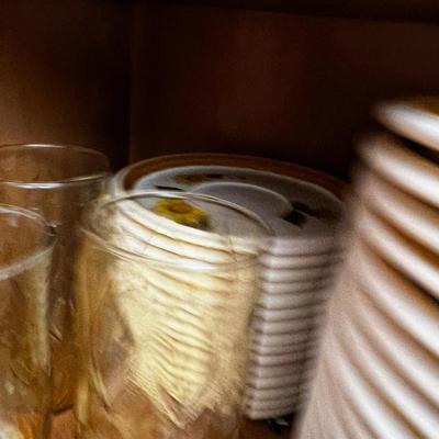 Mikasa Stoneware Sunflower Design Melissa Pattern Plus Extra Amber Tumblers 