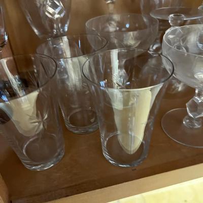 All the Loveliest Stemware in the World; Cut & etched, Tumblers, Goblets, Sherbets. 