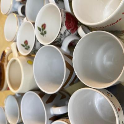 Ginormous Lot of Cups including Vintage Santa.