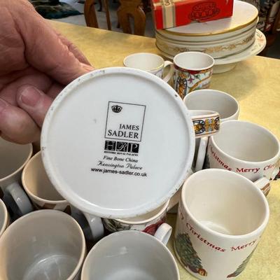 Ginormous Lot of Cups including Vintage Santa.