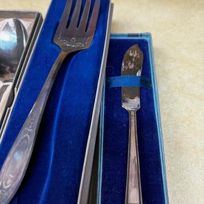 Silver Plate Mixed Lot Spoons, Fork, Ladle. 