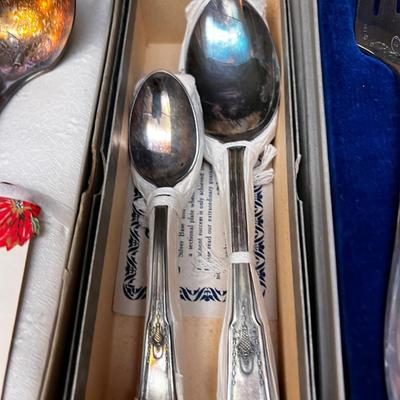 Silver Plate Mixed Lot Spoons, Fork, Ladle. 