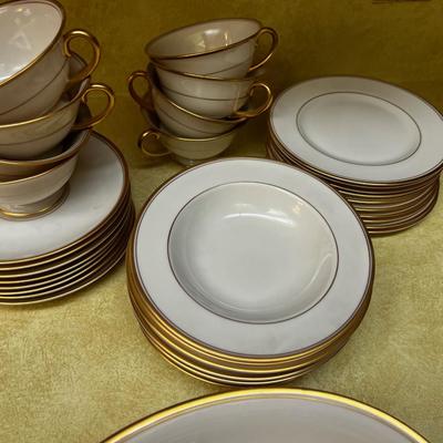Franciscan China: Cups Saucers, Bread, Dessert and oval Server