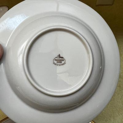 Franciscan China: Cups Saucers, Bread, Dessert and oval Server
