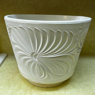 Large Terracotta Planter, White 