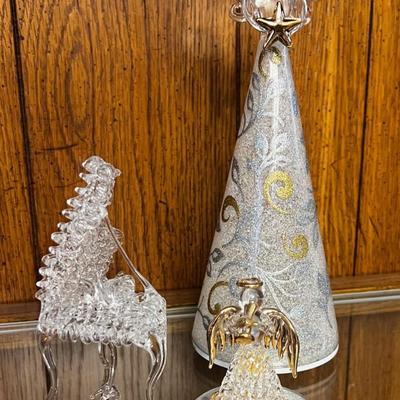 Hand Blown Glass Angles and a piano