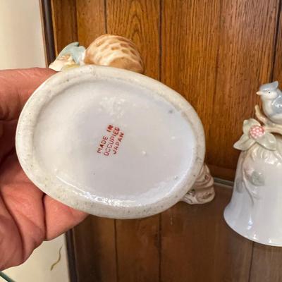 Ceramic Figurines and a bell